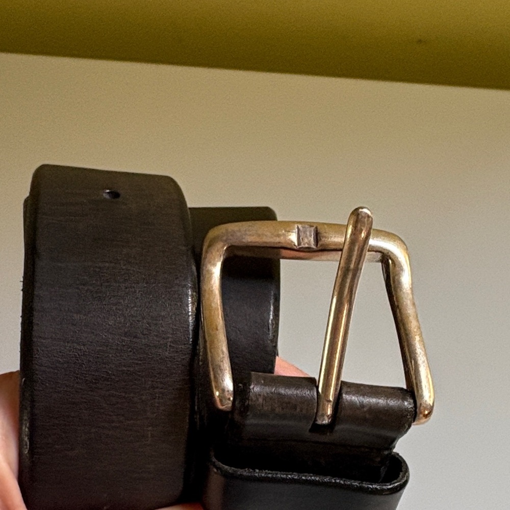 Fossil Dark Brown Leather Belt Size 38